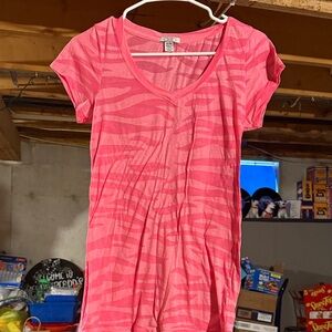 Deb Vibrant Pink Zebra Short Sleeve Tee